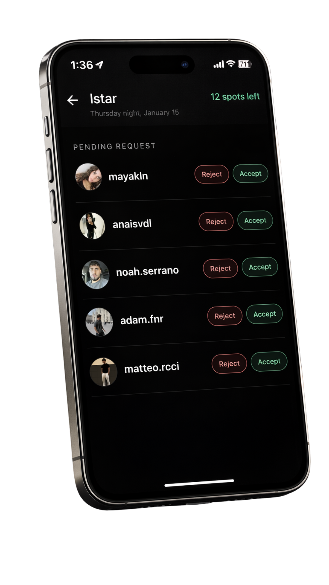 Gettable app - manage requests